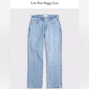 Abercrombie & Fitch Light Blue low rise baggy Jeans